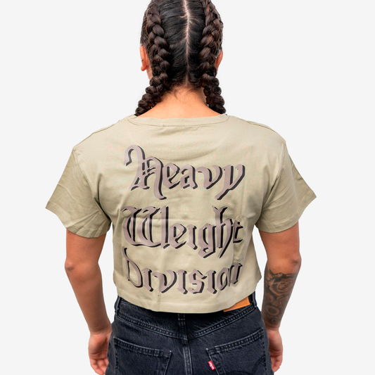 CROP TOP HEAVY WEIGHT DIVISION WDBCROHEAVY-KHAKI