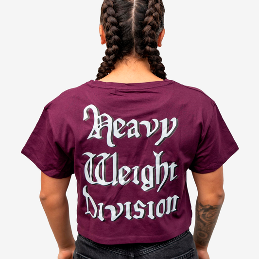 CROP TOP HEAVY WEIGHT DIVISION WDBCROHEAVY-PURPLE