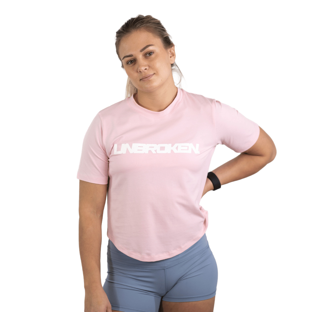Lift Heavy Unbroken Rounded Cropped T-Shirt UNBROKENTSHIRT-ROSE