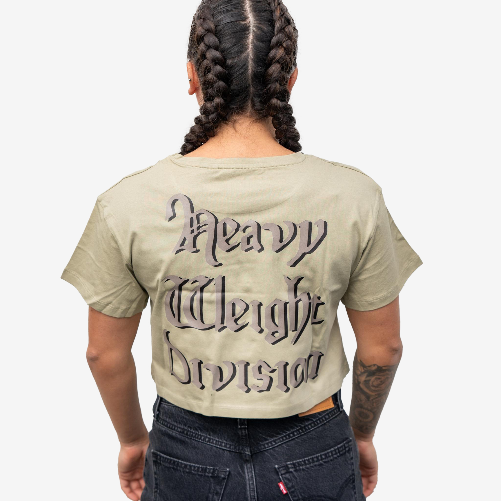 CROP TOP HEAVY WEIGHT DIVISION WDBCROHEAVY-KHAKI