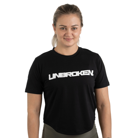 Lift Heavy Unbroken Rounded Cropped T-Shirt UNBROKENTSHIRT-BLACK