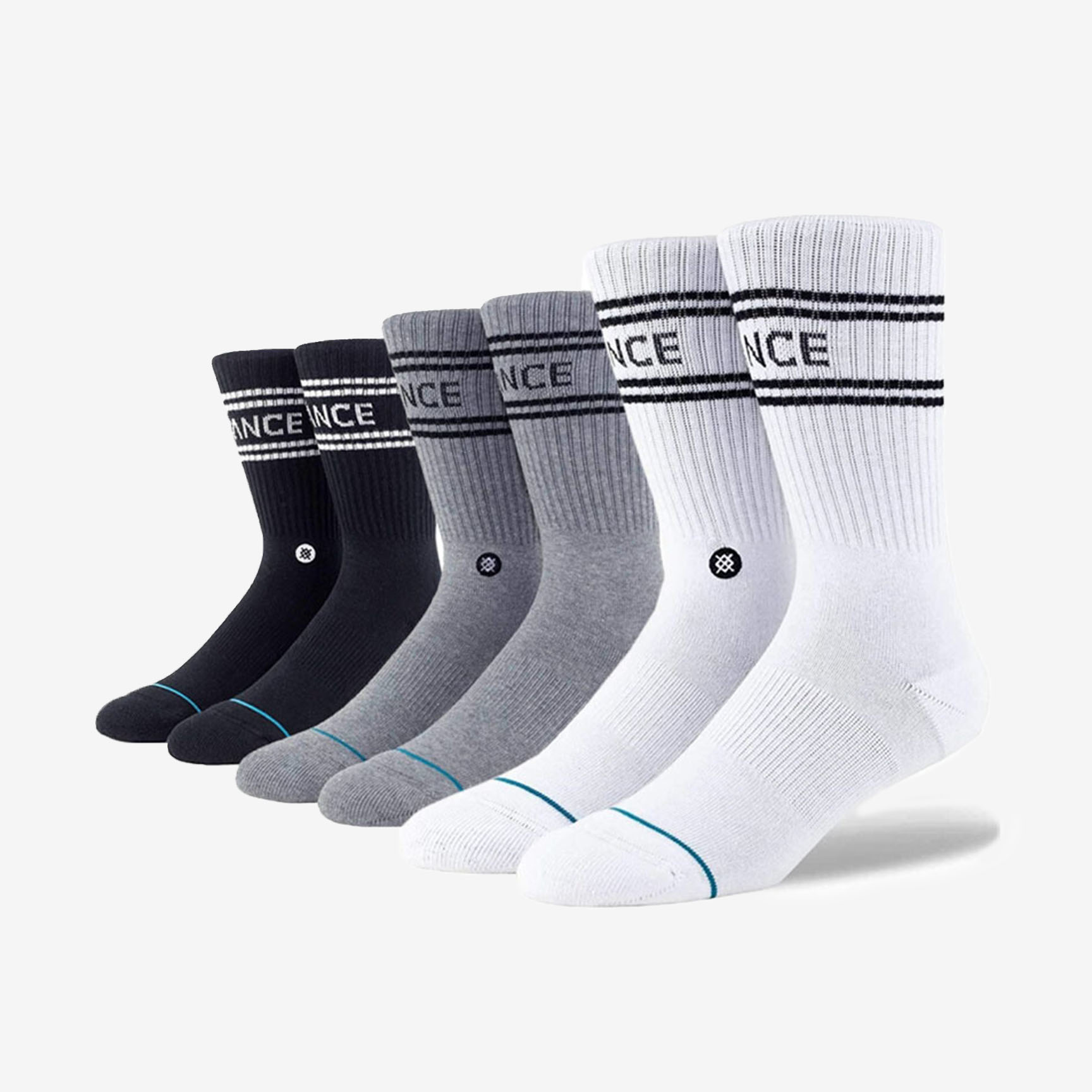 SOCKS STANCE CREW - 3 UNITS A556D20SRO-MUL