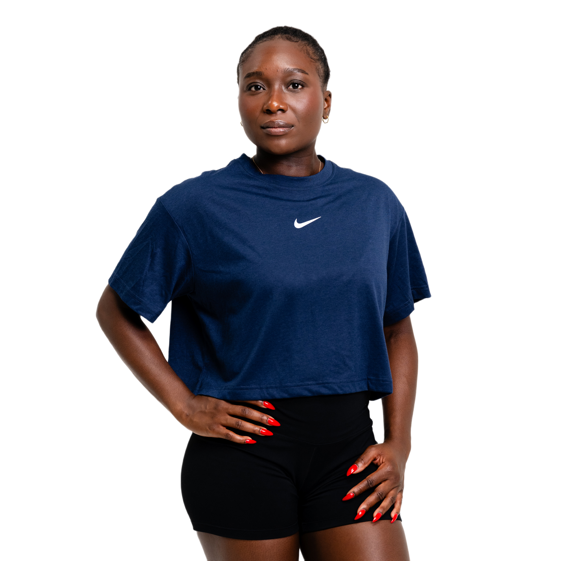 Nike Strength S&C Cropped Tee AWCT-Navy