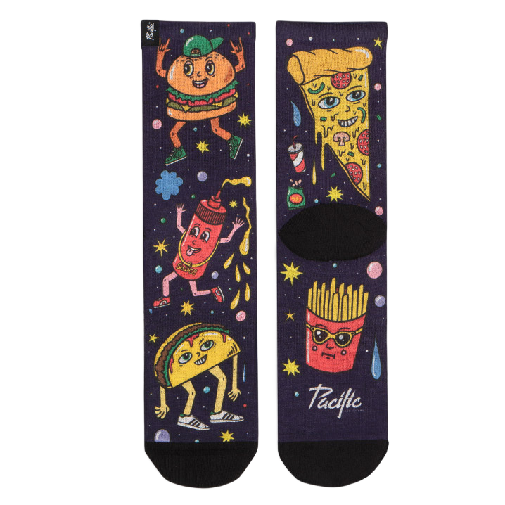 FAST FOOD PACIFIC & CO SOCKS FASTFOOD-MULTICOLOR