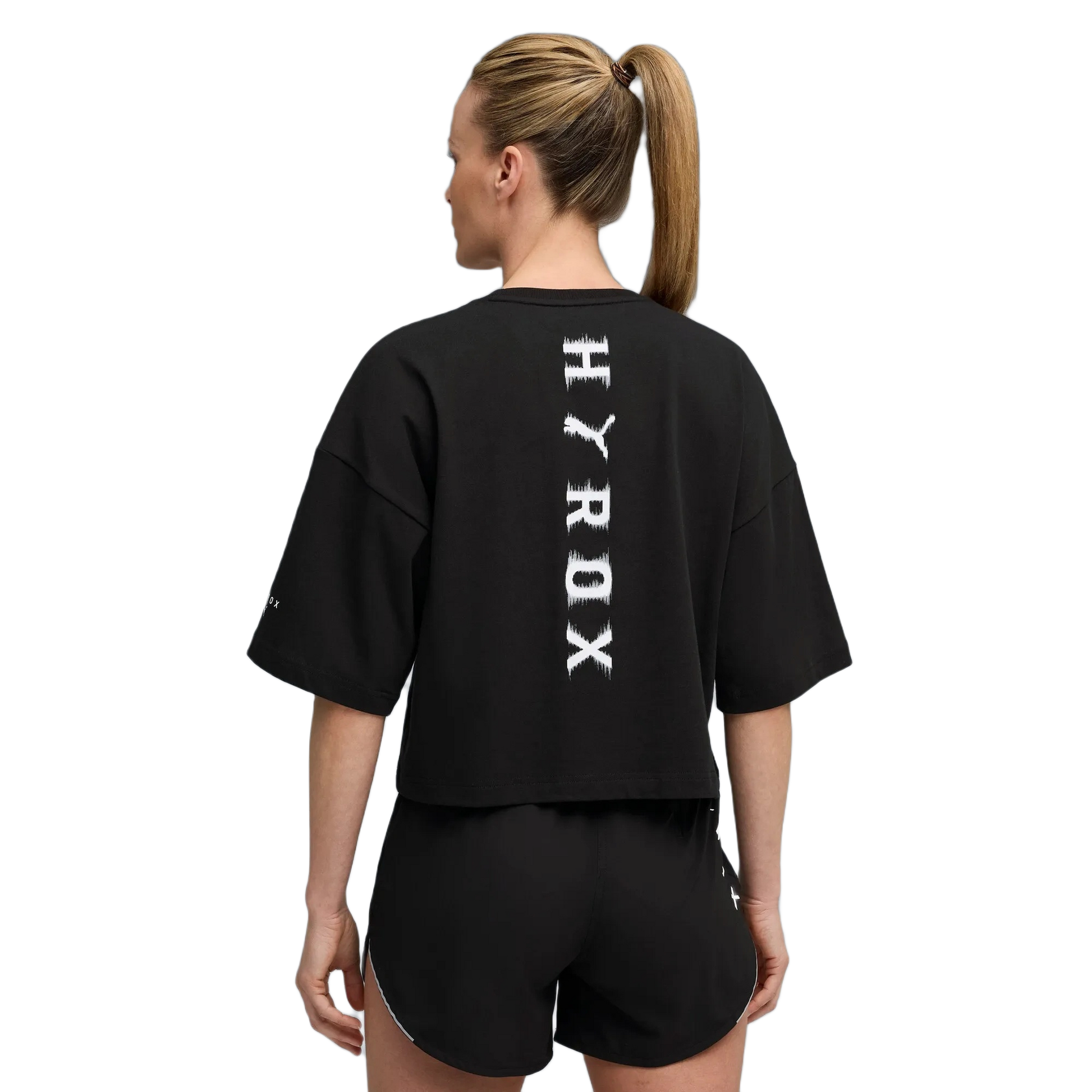 PUMA x HYROX CROPPED LIFESTYLE T-Shirt PUM-527639-BLACK