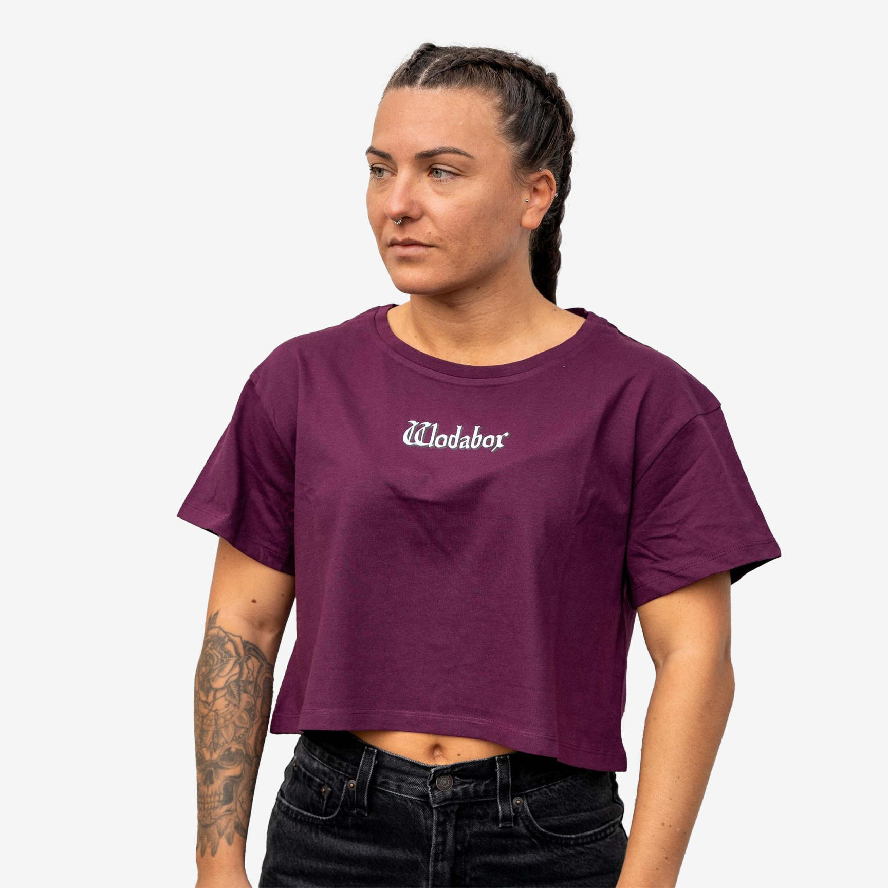 CROP TOP HEAVY WEIGHT DIVISION WDBCROHEAVY-PURPLE