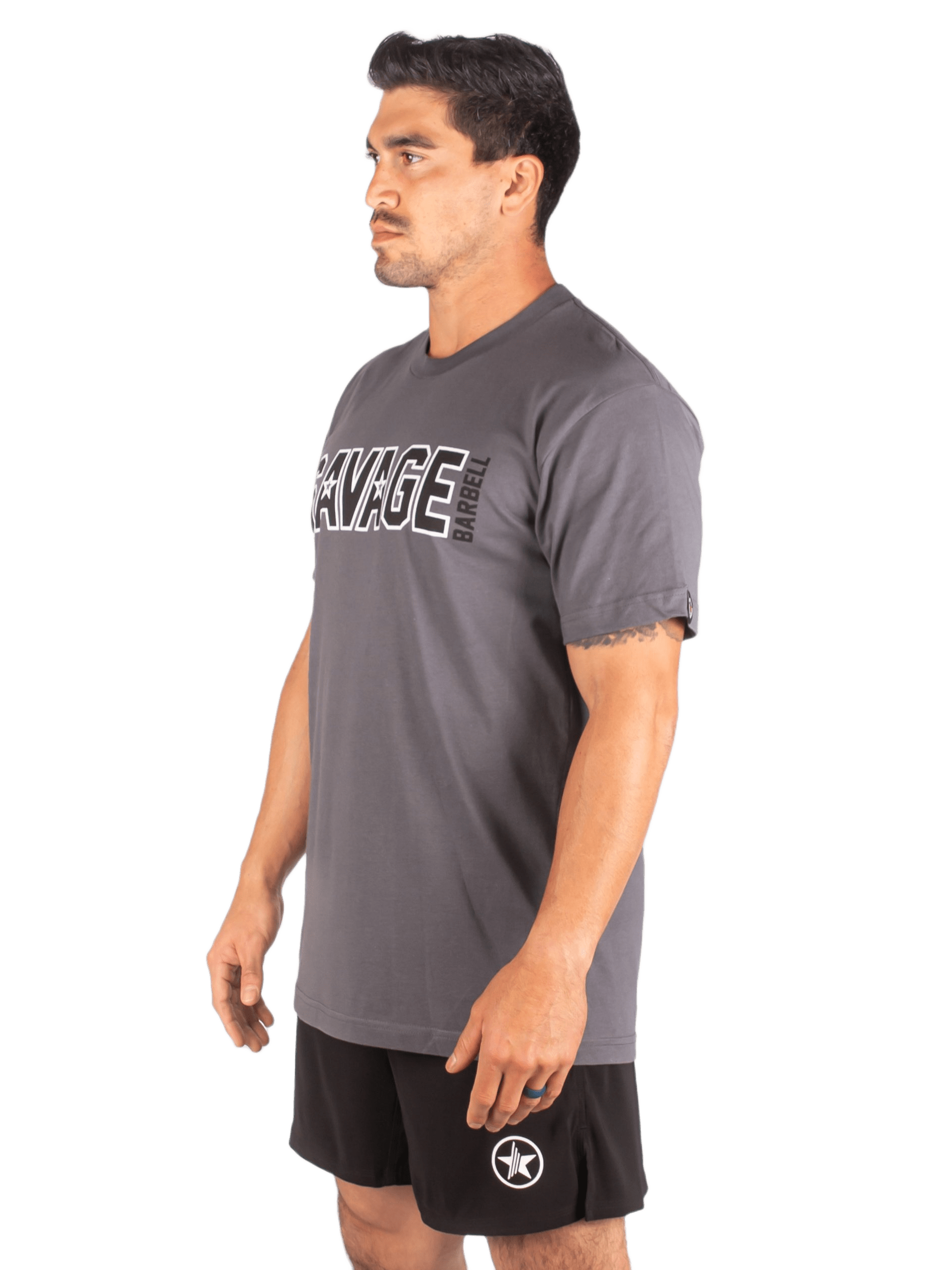 SAVAGE BARBELL T-SHIRT SAV-HIPSTAR-DarkGray