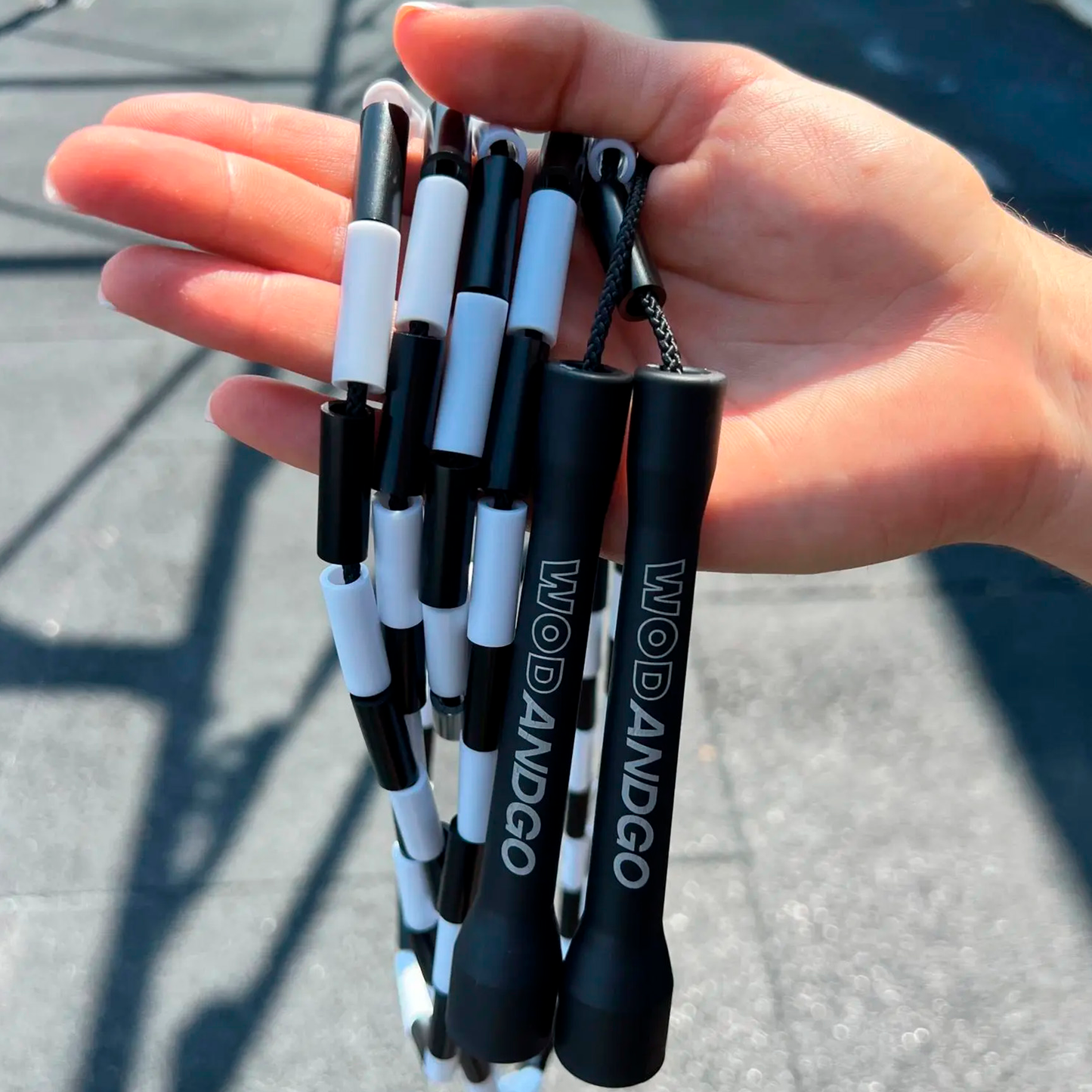 WODANDGO Beaded Jump Rope WAGROPE-BLK/WHT