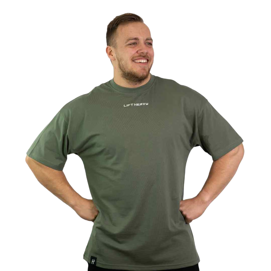 Lift Heavy The Heavy Statement Oversized T-Shirt STATEMENTTSHIRT-OLIVE