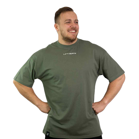 Lift Heavy The Heavy Statement Oversized T-Shirt STATEMENTTSHIRT-OLIVE