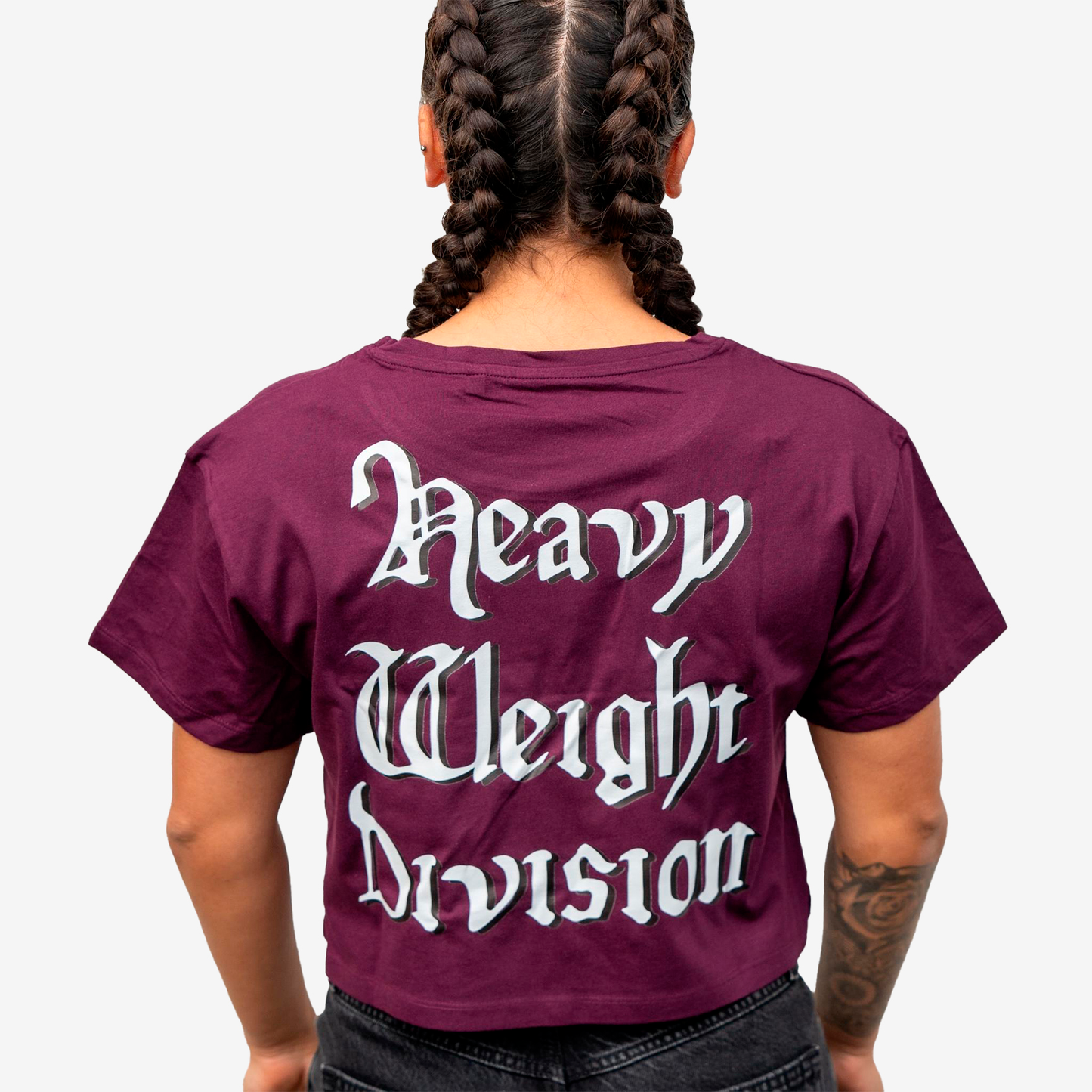 CROP TOP HEAVY WEIGHT DIVISION WDBCROHEAVY-PURPLE
