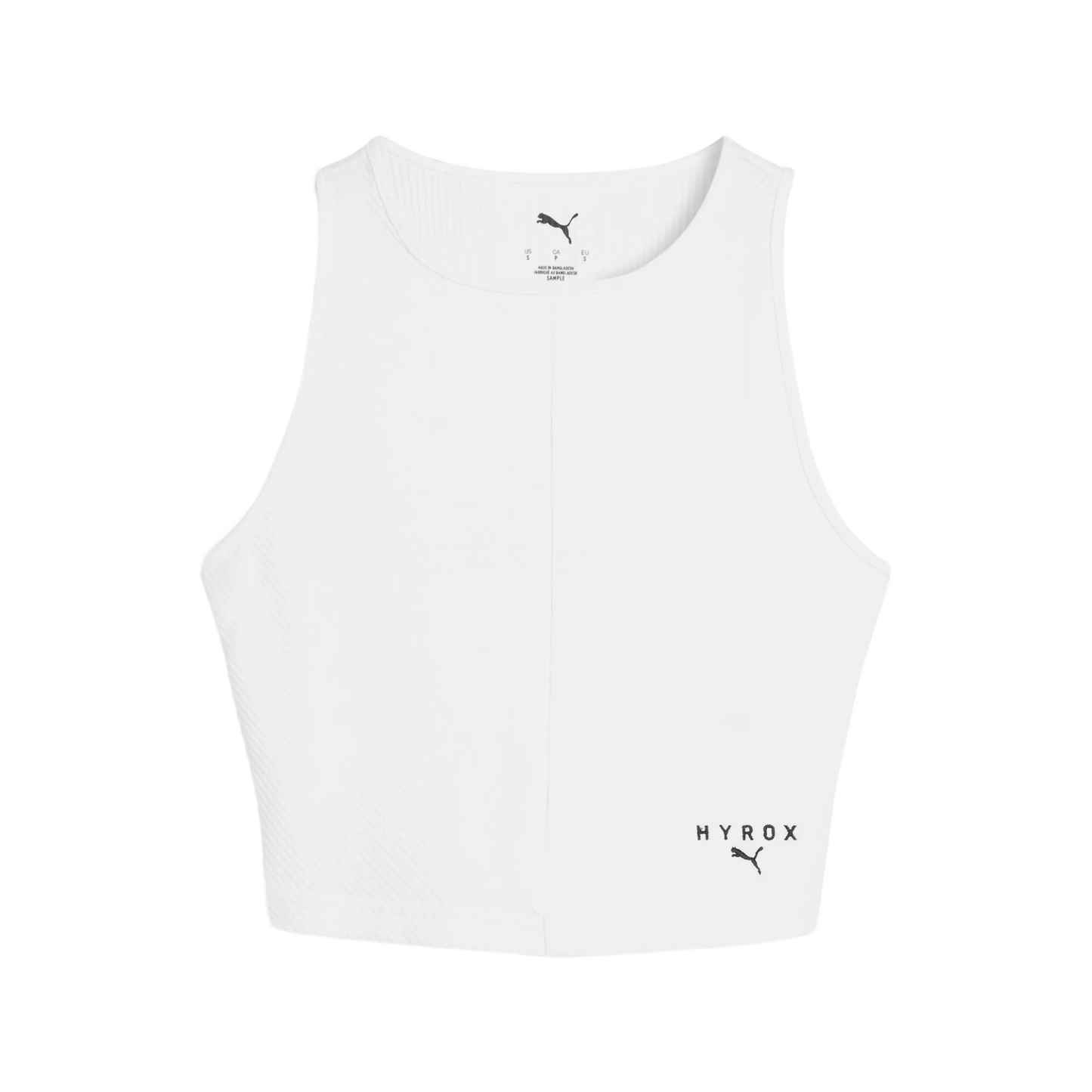 PUMA x HYROX RIB CROP TANK PUM-527640-WHITE
