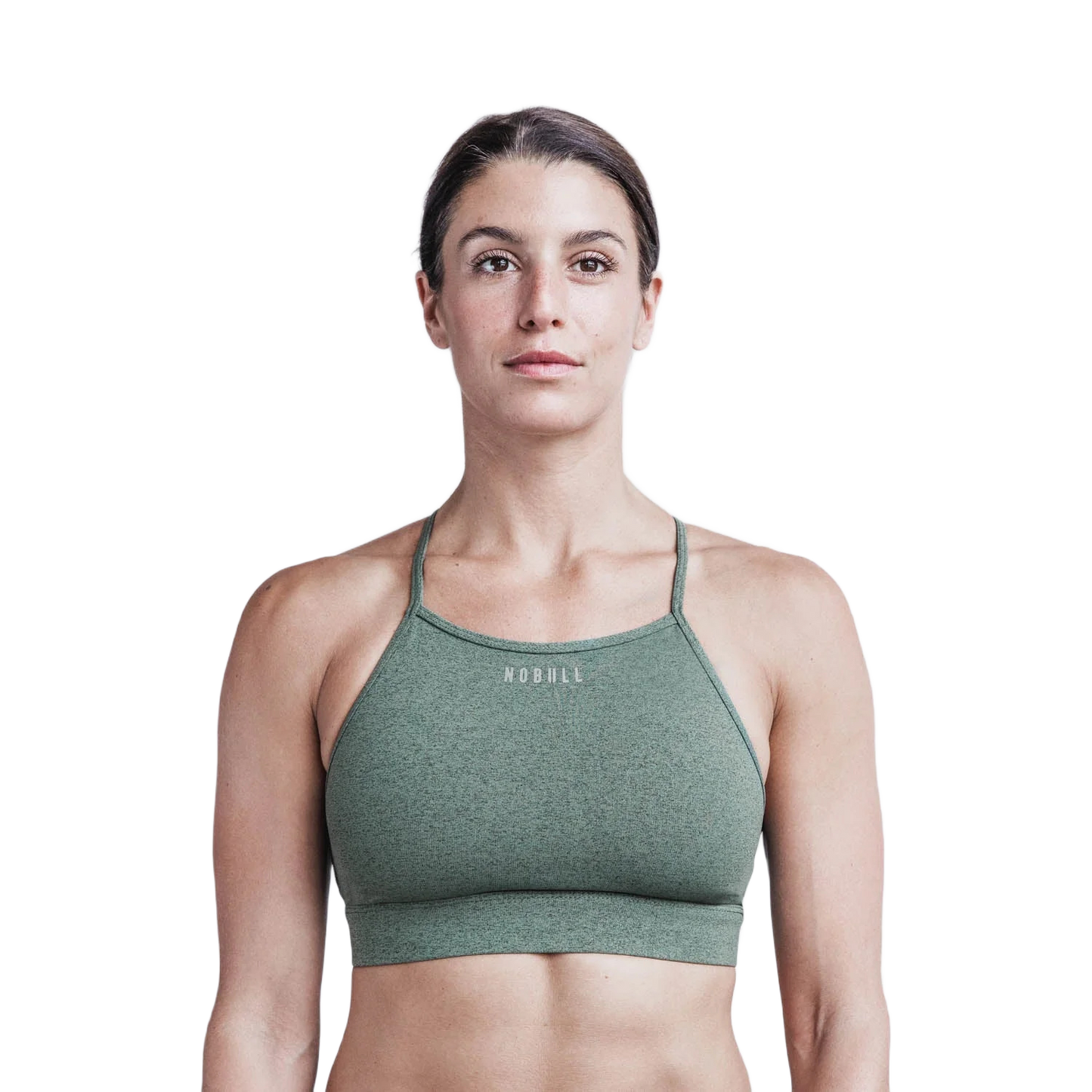 NOBULL High-Neck Top - Low Impact WHIGHNBRA-BLMHT