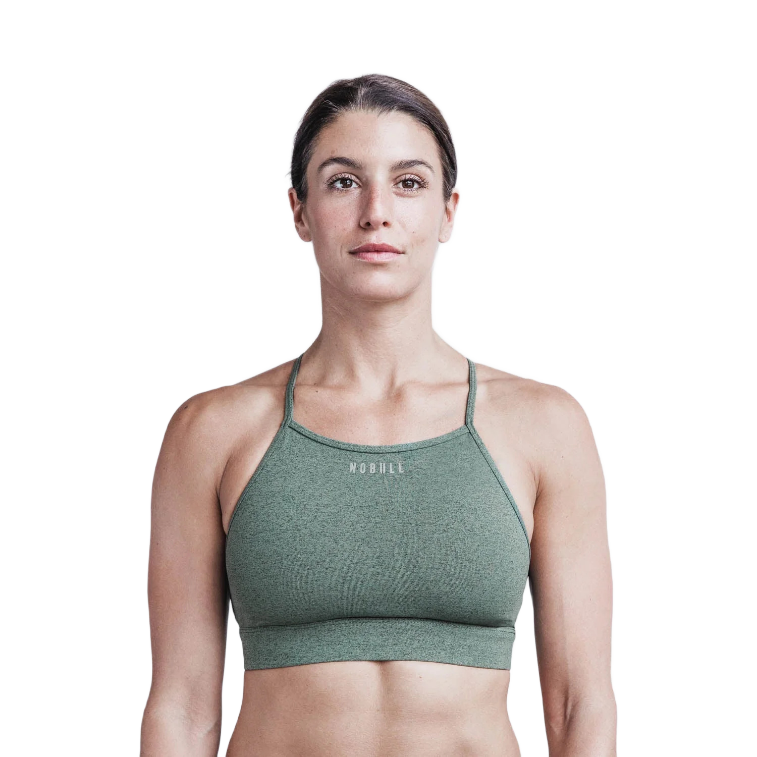 NOBULL High-Neck Top - Low Impact WHIGHNBRA-BLMHT