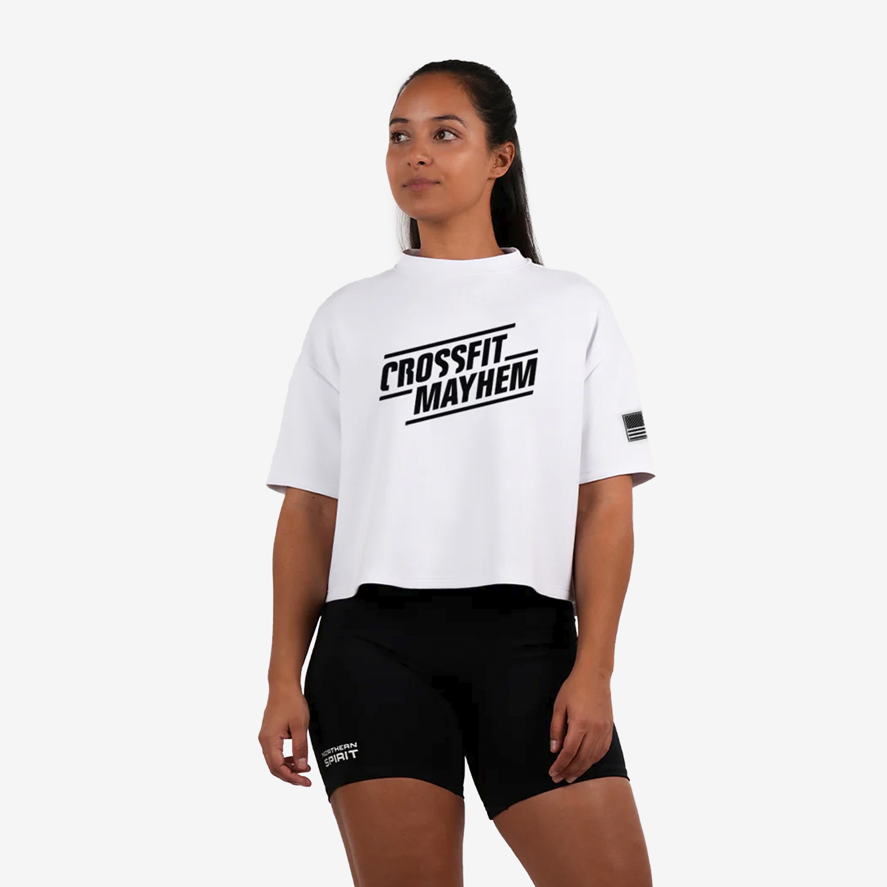 Oversized Crop Top Mayhem - Women NS-MYHSS25-WT15-ALB/CFMYH