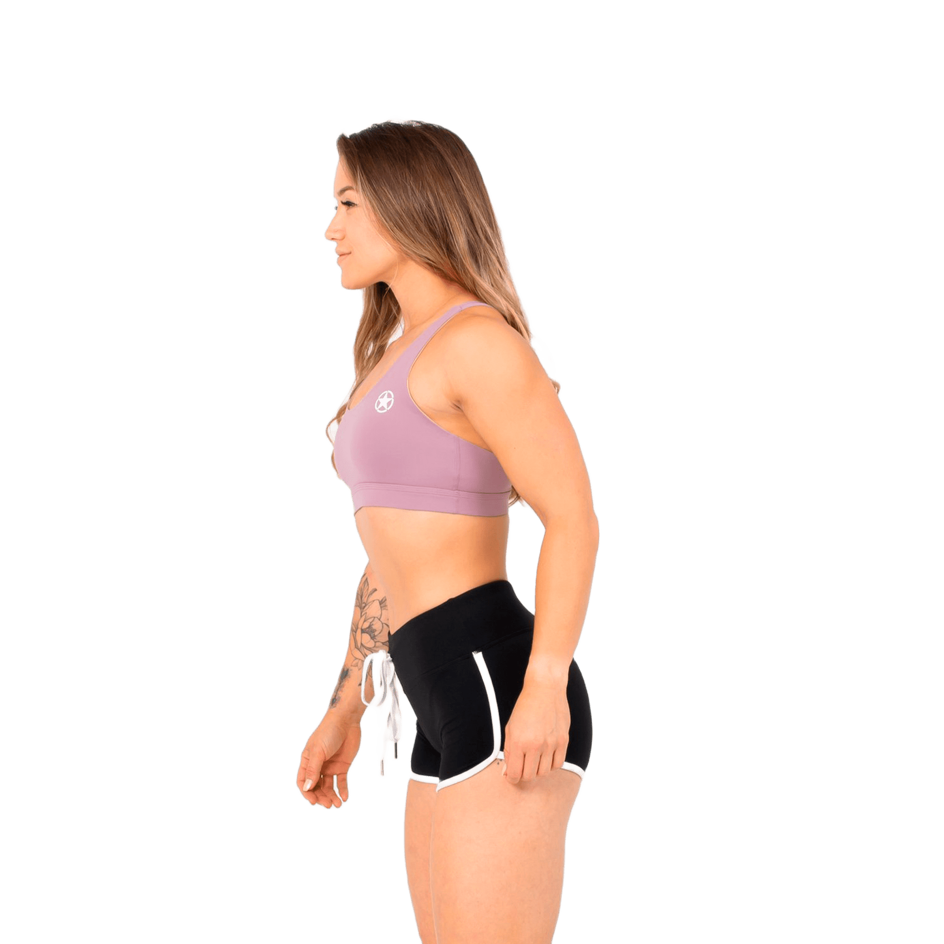 TOP SAVAGE BARBELL 4 STRAP - MEDIUM IMPACT SAV-SPORTBRA-4STRAP-MAUVE