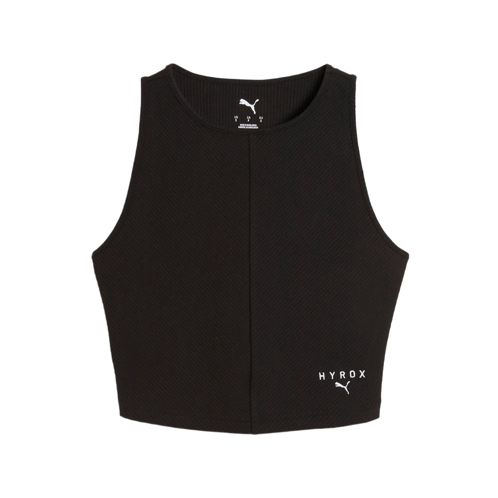 PUMA x HYROX RIB CROP TANK PUM-527640-BLACK
