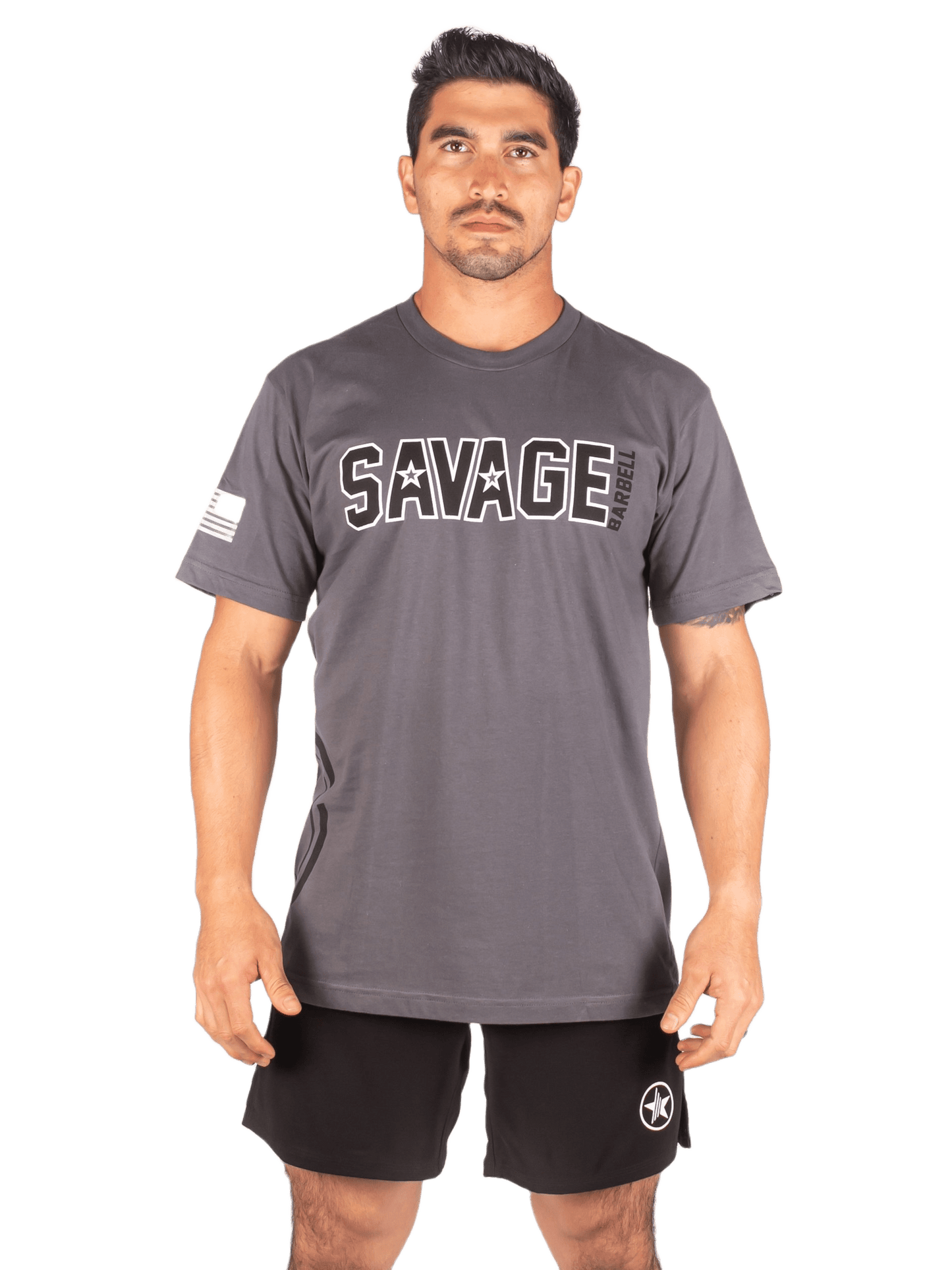 SAVAGE BARBELL T-SHIRT SAV-HIPSTAR-DarkGray