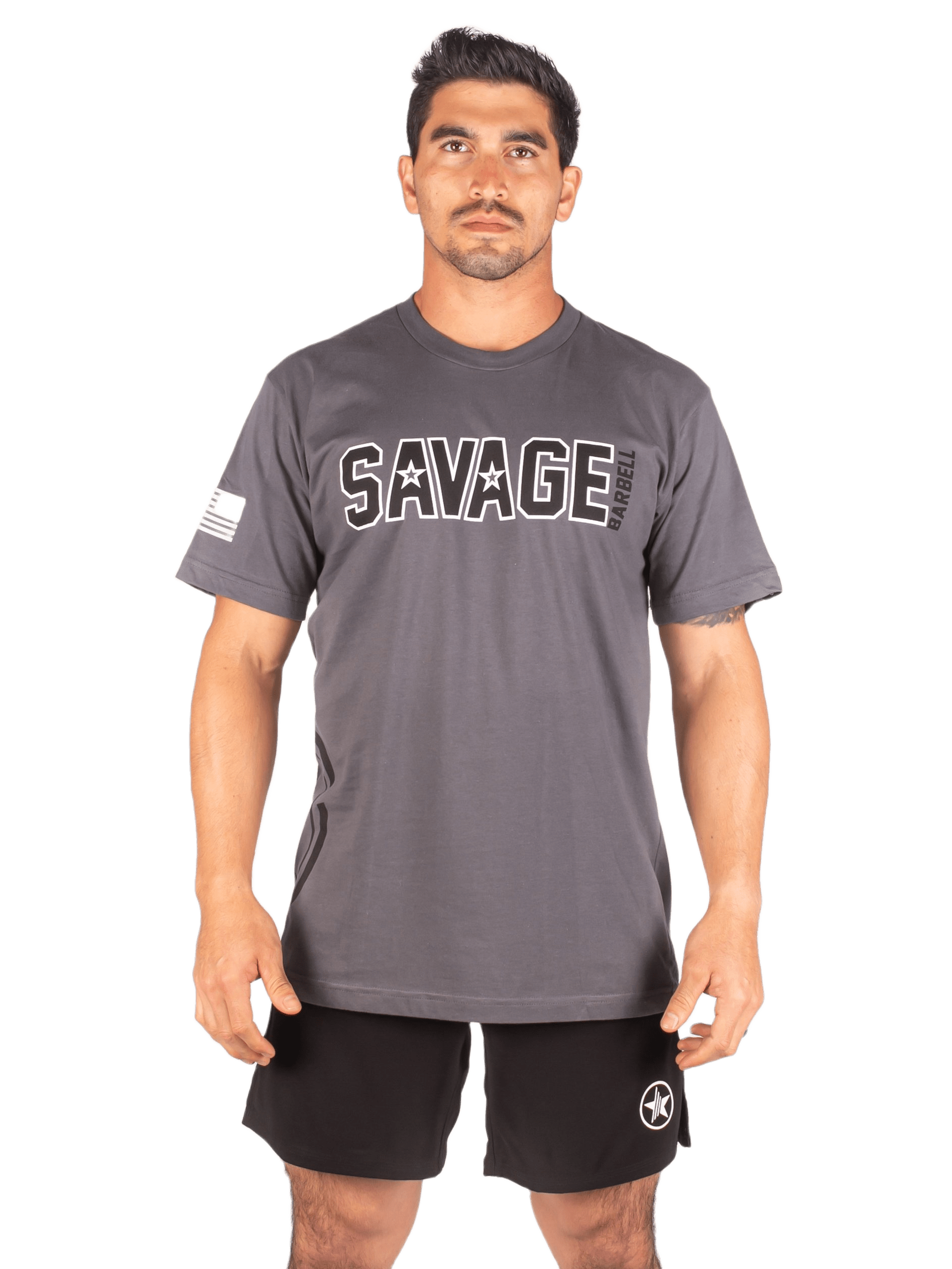 SAVAGE BARBELL T-SHIRT SAV-HIPSTAR-DarkGray