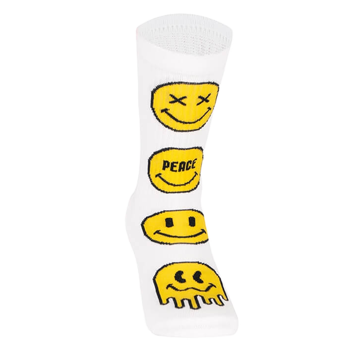 SMILEY PACIFIC & CO SOCKS SMILEY-WHITE