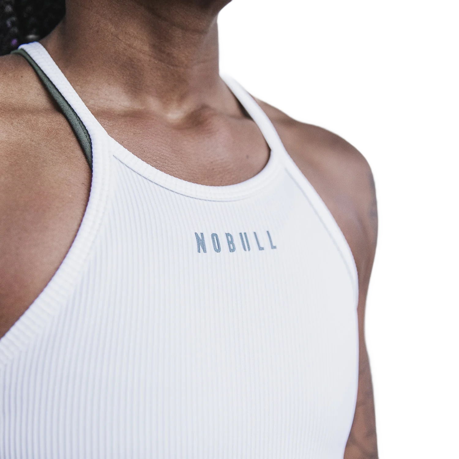 NOBULL Tank WNBHNTNKRIB-WHT