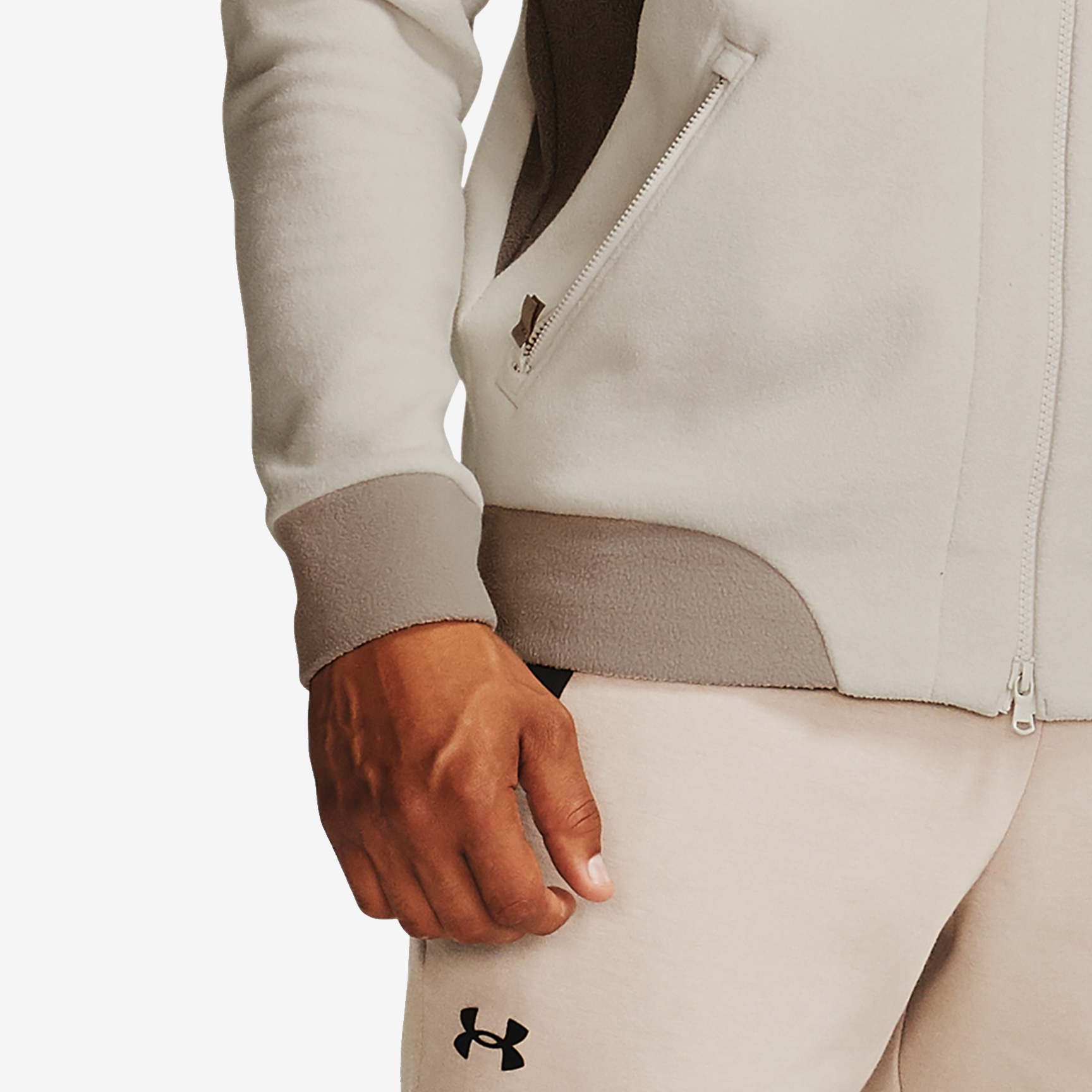 UNDER ARMOUR RECOVER FLEECE FZ HOODIE 1357144-110
